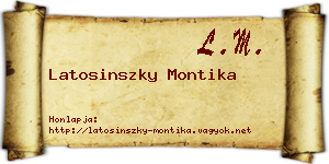 Latosinszky Montika névjegykártya